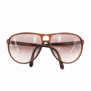 MONSIEUR ヴィンテージ 2281A サングラス アイウェア 眼鏡 ティアドロップ ロゴ金具 14 茶 ブラウン