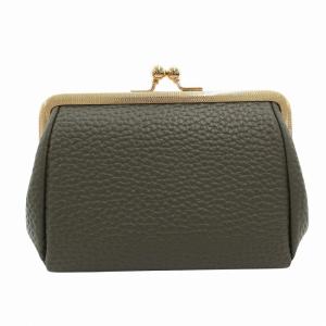 A.D.M.J. 小銭入れ コインケース ウォレット がま口 レザー カットストーン ゴールド金具 グレー