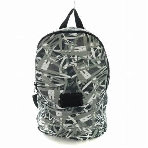 リュックサック バックパック ロゴ 総柄 メッシュ グレー GY11 /MQ