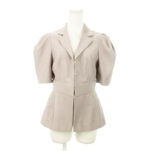 ジャケット シャツ オープンカラー 半袖 パフスリーブ スモーキーカラー 1 S グレー SWFO232036