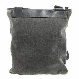 DOLCE&GABBANA ショルダーバッグ 斜め掛け クロスボディ ロゴ 総柄 PVC キャンバス 茶 ブラウン 黒 ブラック /GV