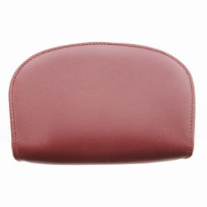 Cartier マストライン les must de Cartier 小銭入れ コインケース ドゥーブルC レザー 革 箱付き レッド 赤