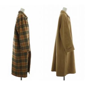 burberrys ステンカラーコート リバーシブル ノバチェック柄 ブラウン