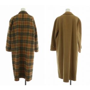 burberrys ステンカラーコート リバーシブル ノバチェック柄 ブラウン