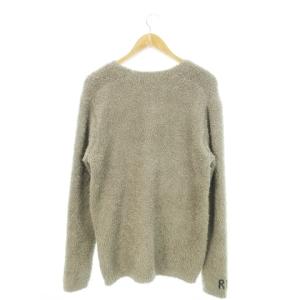 BAREFOOT DREAMS × ロンハーマン Ron Herman カーディガン ニット Vネック 長袖 ロゴ 刺繍 S 緑 グリーン