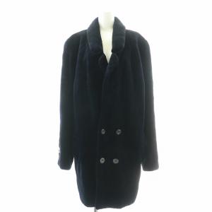 銀サガ 毛皮コート シェアードミンクファー XL ダークネイビー