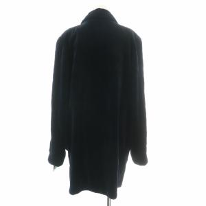 SAGA MINK 銀サガ 毛皮コート シェアードミンクファー XL ダークネイビー