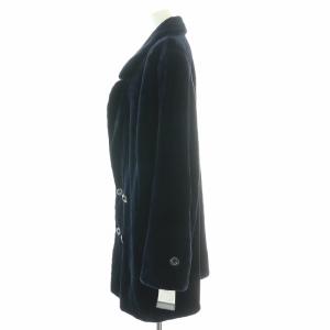 SAGA MINK 銀サガ 毛皮コート シェアードミンクファー XL ダークネイビー