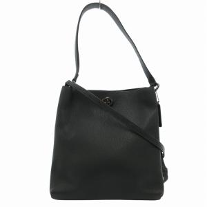 チャーリーバケットバッグ ショルダー 2way レザー 革 ターンロック クロスボディ ダークグリーン 緑 55200