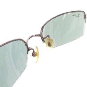 Ray-Ban サングラス 眼鏡 スクエア メタルフレーム ハーフリム 5519 130 シルバー色 茶 ブラウン /MN2