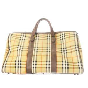burberrys ボストンバッグ ノバチェック ブラウン