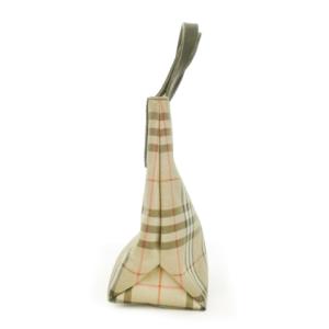 BURBERRY LONDON ハンドバッグ ミニバッグ ナイロン ノバチェック レザー ベージュ ブラウン /AH15 GY13