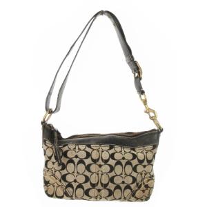 ハンドバッグ ワンハンドル キャンバス生地 レザー シグネチャー ベージュ 10561