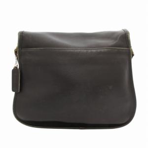 COACH OLD ショルダーバッグ 斜め掛け クロスボディ レザー フラップ 黒 ブラック 8934