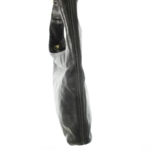 COACH ショルダーバッグ レザー 本革 ロゴ ゴールド金具 黒 ブラック 12406