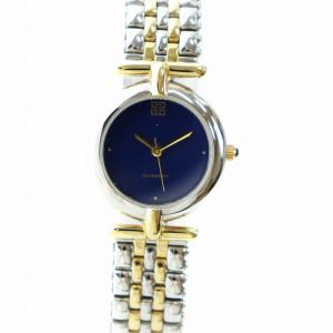 ジャンク品 腕時計 ウォッチ クォーツ ラウンド 青文字盤 ロゴ シルバー色 ゴールド色 LV.06.XV GY11