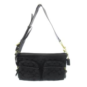 COACH ウエストバッグ キャンバス レザー ミニ シグネチャー 黒 ブラック F41587 /CK7 GY18