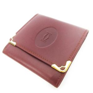 コインケース 小銭入れ 二つ折り マストライン レザー ロゴ 茶 ブラウン /CK24 GY13