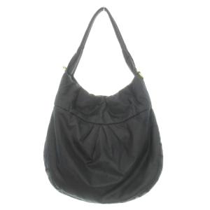 MARC by MARC JACOBS WORKWEAR ハンドバッグ トートバッグ ラウンド ナイロン 軽量 タック ロゴプレート 黒 ブラック