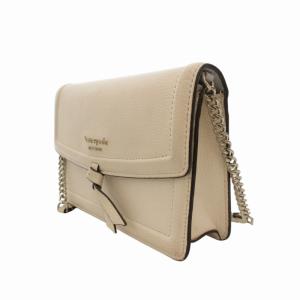 kate spade new york ミニショルダーバッグ ポシェット PVC チェーン ロゴ金具 白 オフホワイト