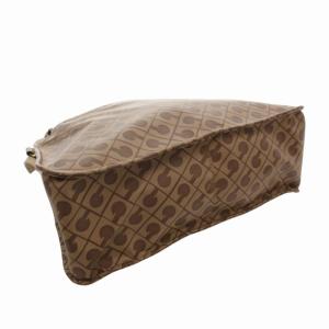 GHERARDINI ハンドバッグ ショルダー 2WAY 総柄 ロゴ ゴールド金具 ベージュ