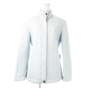 WEEKEND LINE キルティングジャケット スタンドカラー ジップアップ 比翼  軽量 薄手 ぎざぎざ 42 L 青