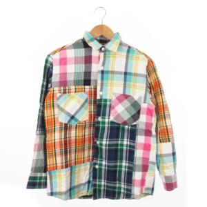 ネルシャツ 長袖 チェック クレイジーパターン 2 M マルチカラー /MN3 GY18