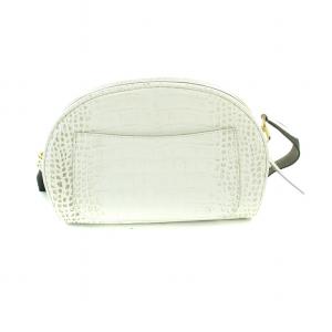 A.D.M.J. ショルダーバッグ 型押しクロコ ホワイト