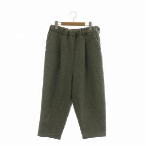 サルエルパンツ ワイド ウール調 イージー ジップフライ グレー /XZ GY11