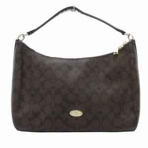 ワンショルダー ハンドバッグ PVC レザー シグネチャー ロゴ 茶 ブラウン F34899 /FF GY18