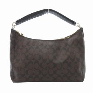 COACH ワンショルダー ハンドバッグ PVC レザー シグネチャー ロゴ 茶 ブラウン F34899 /FF GY18