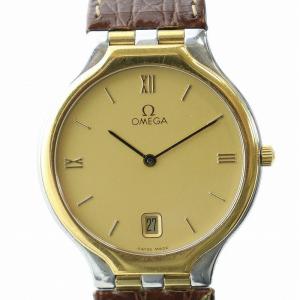OMEGA De Ville クォーツ レザーベルト時計 OMEGA オメガ デビル 用 裏面防水 DE VILLE にぴったりの カシス