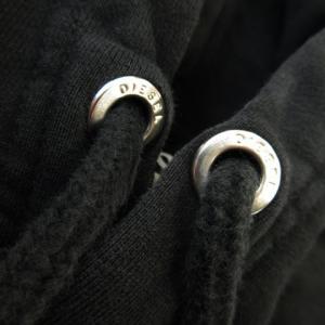 DIESEL プルパーカー スウェット トレーナー 長袖 ロゴ S 黒 ブラック