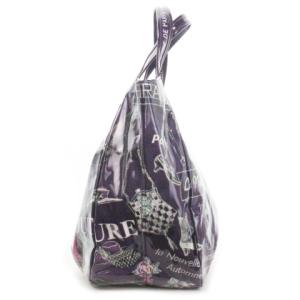 Think Bee ハンドバッグ トートバッグ エナメル 総柄 紫 パープル /AH10 GY18