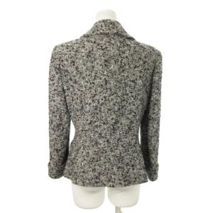 yoshie inaba スーツ セットアップ 上下 テーラードジャケット タイトスカート ミモレ ロング 総裏地 ファンシーツイード 11 グレー