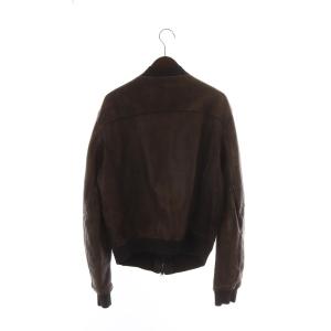 DOLCE&GABBANA レザージャケット 54 ブラウン