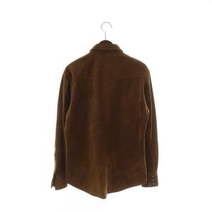HARLEY DAVIDSON ウエスタンシャツジャケット ブルゾン 牛革 スエード M 茶色 ブラウン 80080