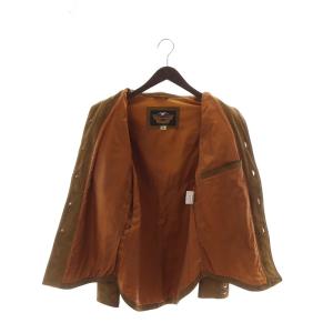 HARLEY DAVIDSON ウエスタンシャツジャケット ブルゾン 牛革 スエード M 茶色 ブラウン 80080