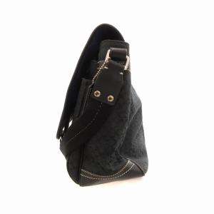 COACH 美品 F70183 メッセンジャーバッグ ショルダー ミニシグネチャー キャンバス 黒 ブラック GY18