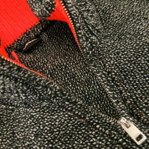 DIESEL ニットジャケット スタンドカラー 長袖 ジップアップ ウール ワンポイント 配色 ネオンカラー ロゴプレート