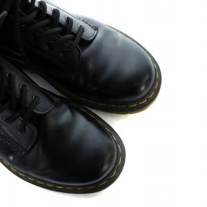 Dr.Martens 8ホール ショートブーツ レザー レースアップ ロゴ UK6 25cm 黒 ブラック GY17
