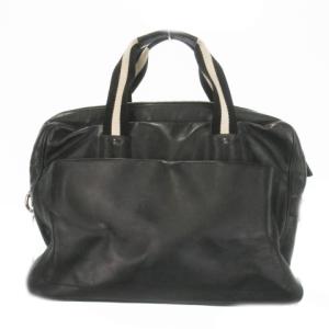 BALLY ビジネスバッグ ブリーフケース ショルダーバッグ 2way レザー ライン 黒 ブラック