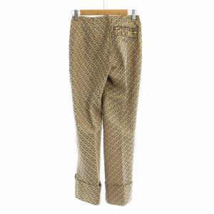 FENDI フレアパンツ ズッカ柄 38 ブラウン
