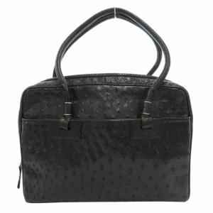 傳濱野 ハンドバッグ トートバッグ 南京錠 鍵付き レザー 黒