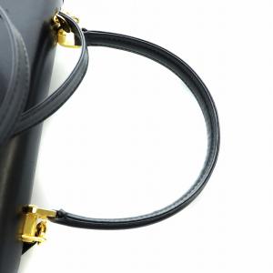 BALLY 2WAY バッグ ワンハンドル ハンド ショルダー ロゴ レザー ターンロック ゴールド金具 黒 ブラック