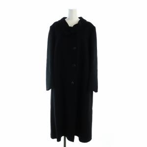 ロング コート ピュアニューウール ブラック
