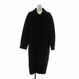 ヴィンテージ チェスター コート アウター カシミア ロング 比翼ボタン 黒 ブラック イタリア製 /XZ