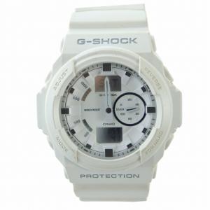 腕時計 ウォッチ クォーツ デジタル デイト カレンダー付き ロゴ 白文字盤 白 ホワイト GA-150