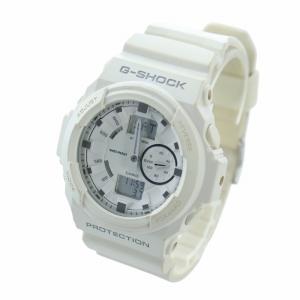 CASIO G-SHOCK 腕時計 ウォッチ クォーツ デジタル デイト カレンダー付き ロゴ 白文字盤 白 ホワイト GA-150