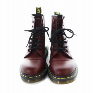 Dr.Martens 8ホールブーツ ショート ロゴ レザー UK8 27cm 赤 レッド 1460 GY17